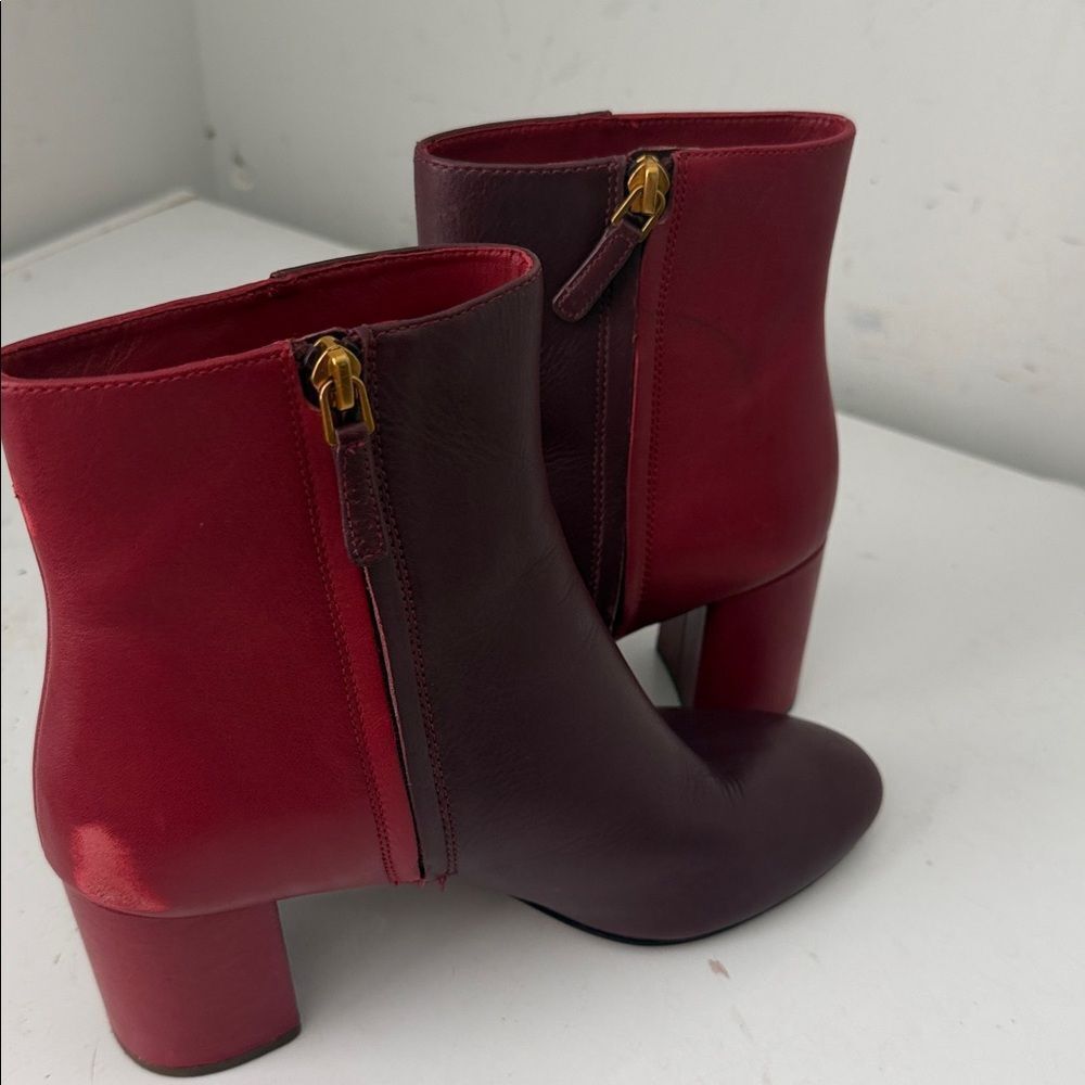 Tory Burch Women's Brooke Two-Tone Leather Booties 8 - Picture 4 of 8